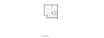 1 Bed/1 Bath, Detached Garage Floor Plan