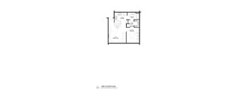 1 Bed/1 Bath, Detached Garage, Floor Plan