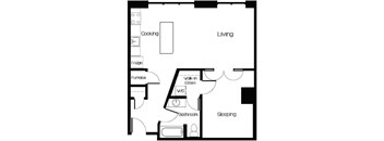 1 Bed Large Floorplan