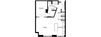 1 Bed Small Floorplan