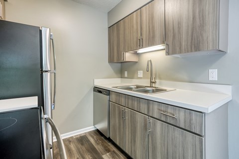 boerma renovated kitchen gray cabinets white countertops