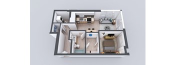 Kado NW One Bedroom One Bathroom A2 Floor Plan