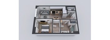 Kado NW One Bedroom One Bathroom A5 Floor Plan