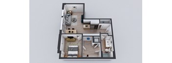 Kado NW One Bedroom One Bathroom A4 Floor Plan