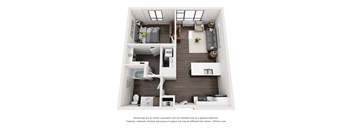 Sky3 Apartments 1B Floor Plan