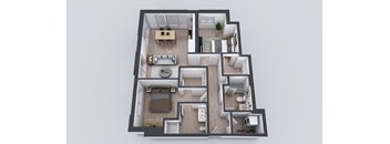 Kado NW Two Bedroom Two Bathroom C1 Floor Plan