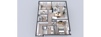 Kado NW Two Bedroom Two Bathroom C2 Floor Plan