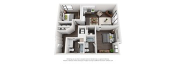 Sky3 Apartments 2B Floor Plan