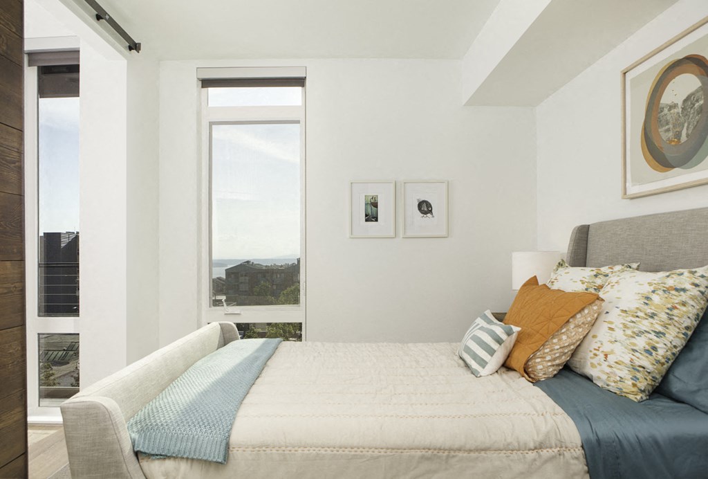 4730 California Apartments Model Bedroom and Window