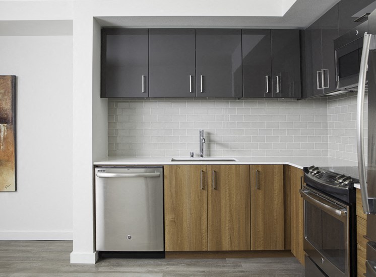4730 California Apartments Kitchen Stainless Steel Appliances