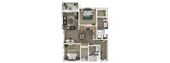 Adler at Cadence Apartments 3D B2 Floor Plan