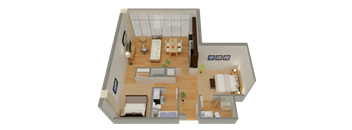 800 J Lofts B2_2 2 Bed 1 Bath Sacramento CA