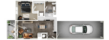 Halogen Apartments A1G 3D Floor Plan