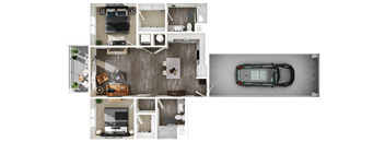 Halogen Apartments B1G 3D Floor Plan