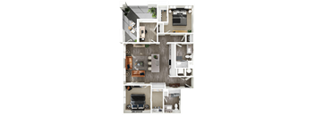 Halogen Apartments B3 3D Floor Plan