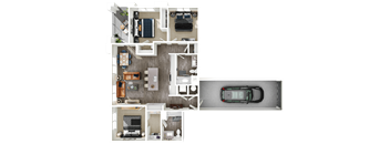 Halogen Apartments C1G 3D Floor Plan