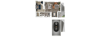 Halogen Apartments Carriage 3D Floor Plan