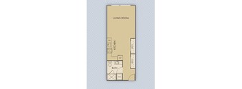 Tempo PDX Apartments Studio A3 Floor Plan