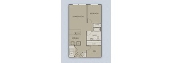 Tempo PDX Apartments C4 Type A Floor Plan