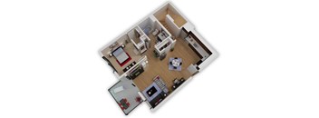 Capitol Yard Apartments_ West Sacramento CA_Floor Plan_One Bedroom One Bathroom A5