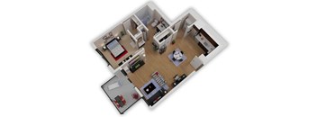 Capitol Yard Apartments_ West Sacramento CA_Floor Plan_One Bedroom One Bathroom A6