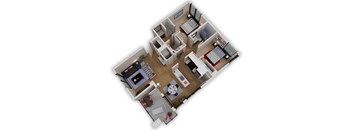 Capitol Yard Apartments_ West Sacramento CA_Floor Plan_Two Bedroom Two Bathroom B4