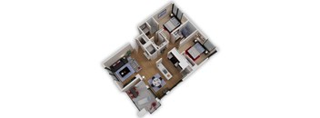 Capitol Yard Apartments_ West Sacramento CA_Floor Plan_Two Bedroom Two Bathroom B6