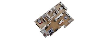 Capitol Yard Apartments_ West Sacramento CA_Floor Plan_Two Bedroom Two Bathroom B9