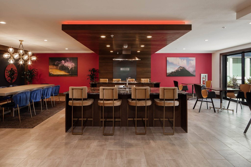 Tempo PDX Clubhouse Seating Bar