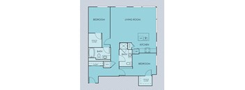Tempo PDX Apartments D1 Floor Plan