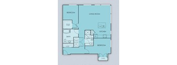 Tempo PDX Apartments D1 Type A Floor Plan