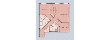 Tempo PDX Apartments D2 Floor Plan