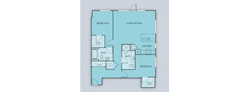 Tempo PDX Apartments D3 Floor Plan