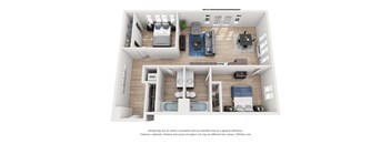 North Hollow Apartments D1 and D2 Floor Plan