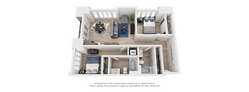 North Hollow Apartments D3 Floor Plan