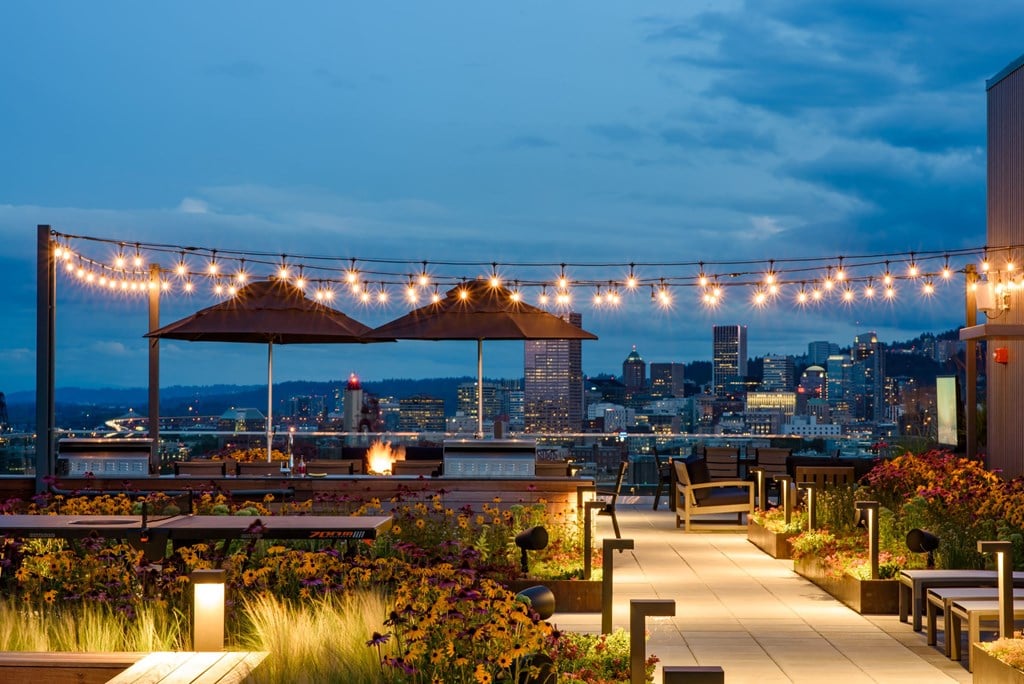 The roof, the roof, the roof has grills with fire.