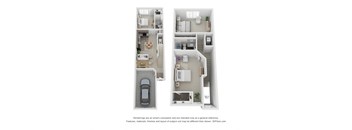 Fieldhouse Townhomes _ 2 Bedroom Floor Plan