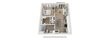 Filament Apartment 3D floor plan A1