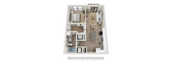 Filament Apartment 3D floor plan A3