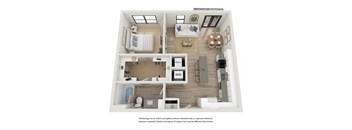 Filament Apartment 3D floor plan A4