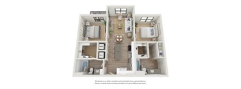 Filament Apartment 3D floor plan B1