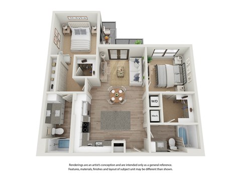 Filament Apartment 3D floor plan B5