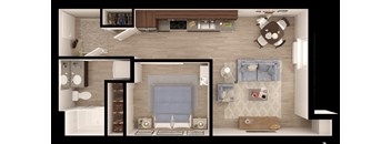 Anthem PDX Apartments B1c Floor Plan