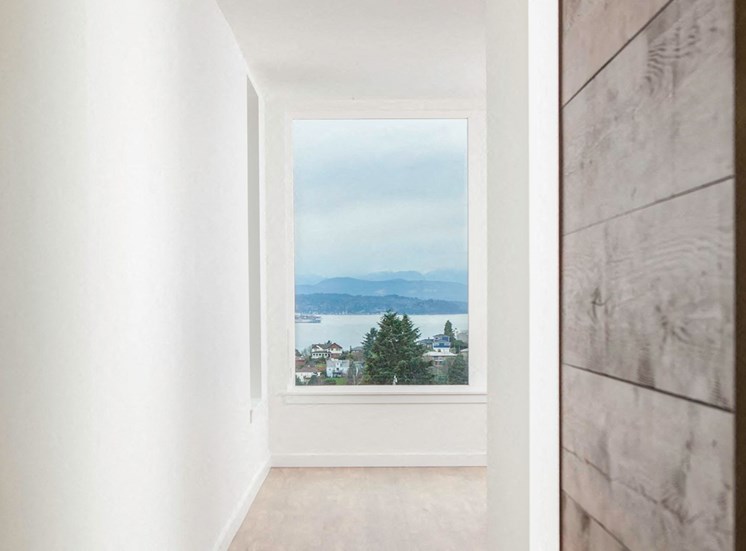 Puget Sound, Olympic and Cascade Mountains and Downtown Seattle Views