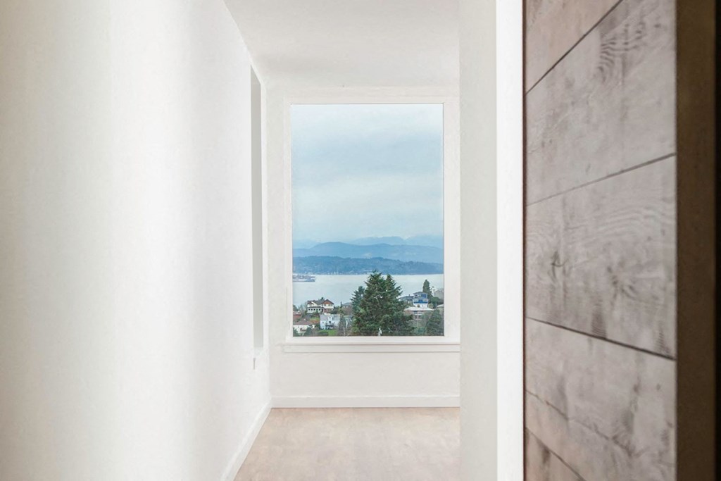 Puget Sound, Olympic and Cascade Mountains and Downtown Seattle Views