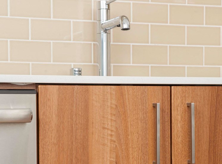 4730 California Apartments Kitchen Glass Tile Backsplashes