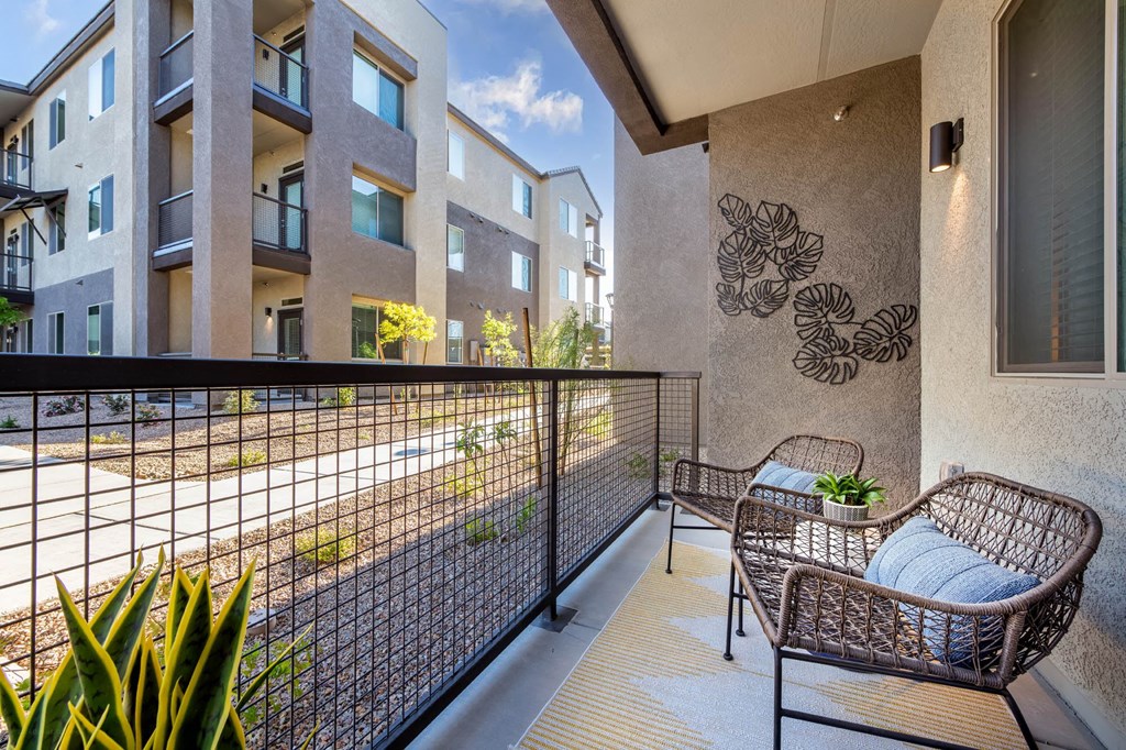 spacious balcony at the preserve at polo ridge apartments fl