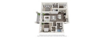 LVB Apartment 3D Floor Plan B1