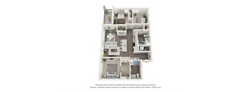 LVB Apartment 3D Floor Plan C1