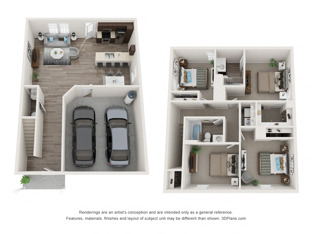Linea Stillwater  Belford 3D Floor Plan